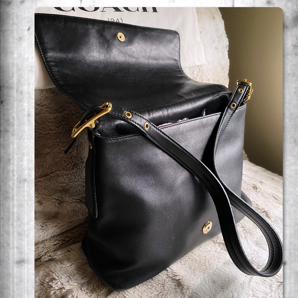 VINTAGE COACH BLACK LEGACY STUDIO FLAP BAG 9828 - Picture 3 of 17